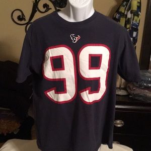 Dark blue shorts sleeves tee size large regular .